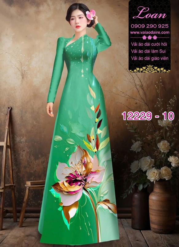 Vải áo dài hoa in 3D Vải áo dài hoa in 3D