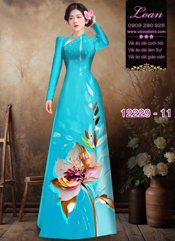 Vải áo dài hoa in 3D Vải áo dài hoa in 3D