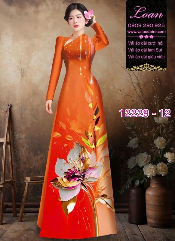 Vải áo dài hoa in 3D Vải áo dài hoa in 3D
