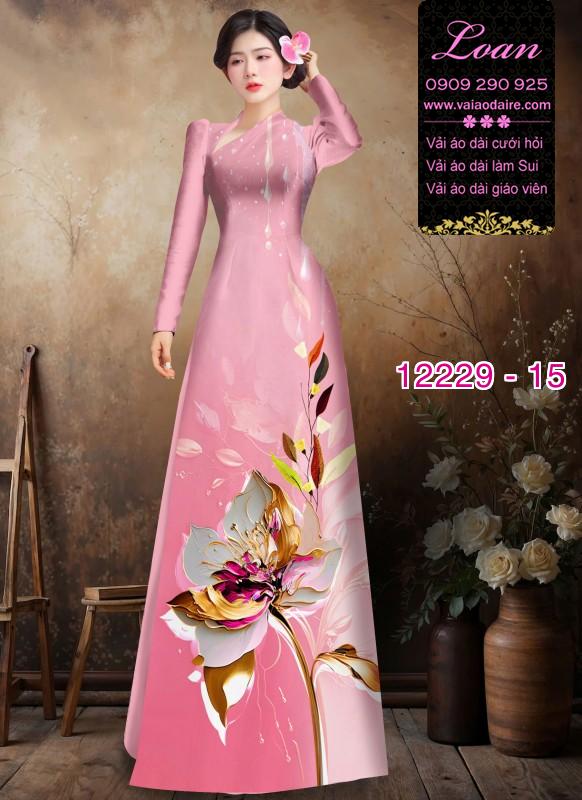 Vải áo dài hoa in 3D Vải áo dài hoa in 3D