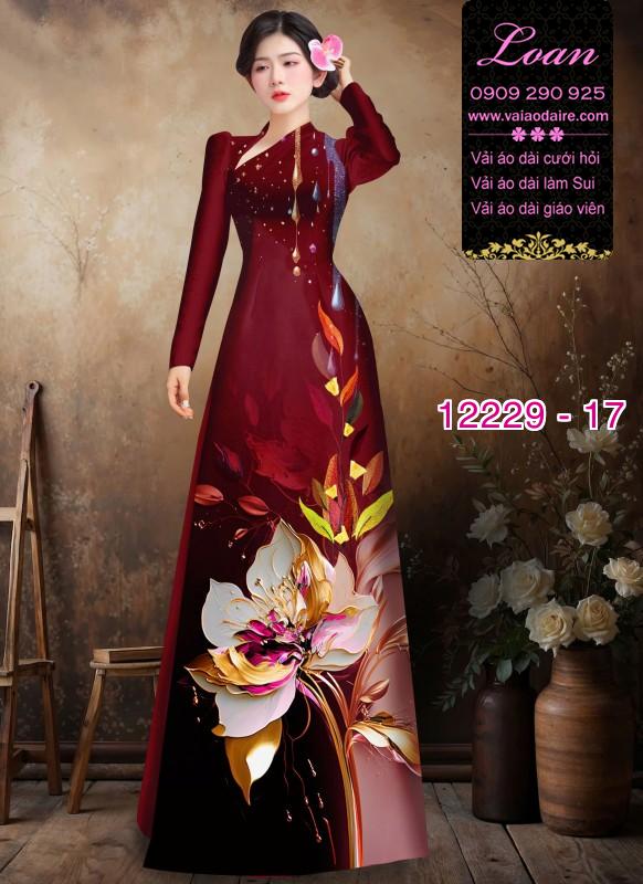 Vải áo dài hoa in 3D Vải áo dài hoa in 3D