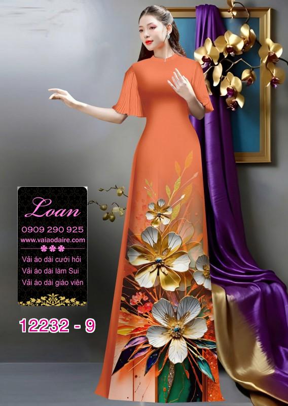 Vải áo dài hoa in 3D