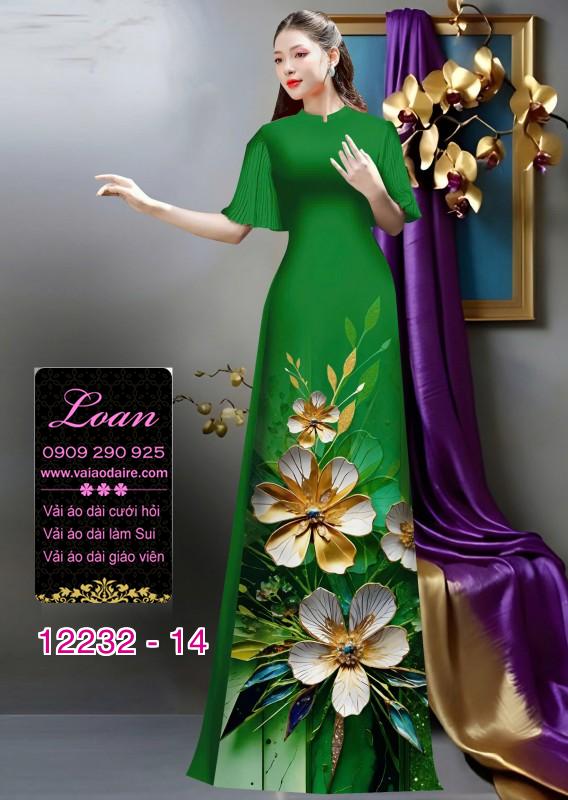 Vải áo dài hoa in 3D