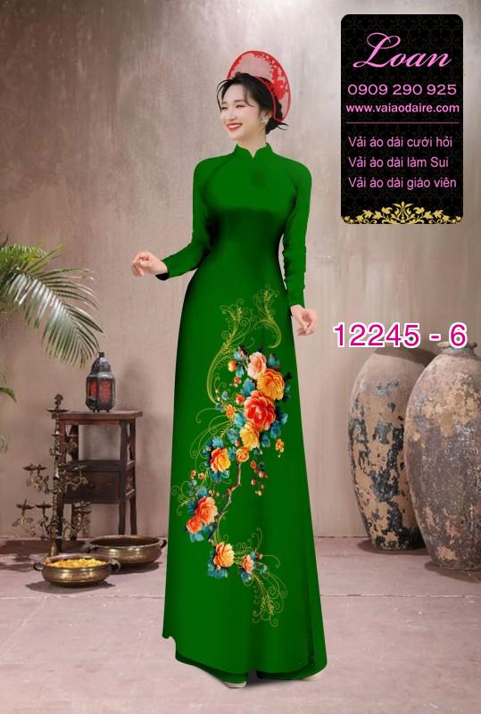 Vải áo dài hoa in 3D