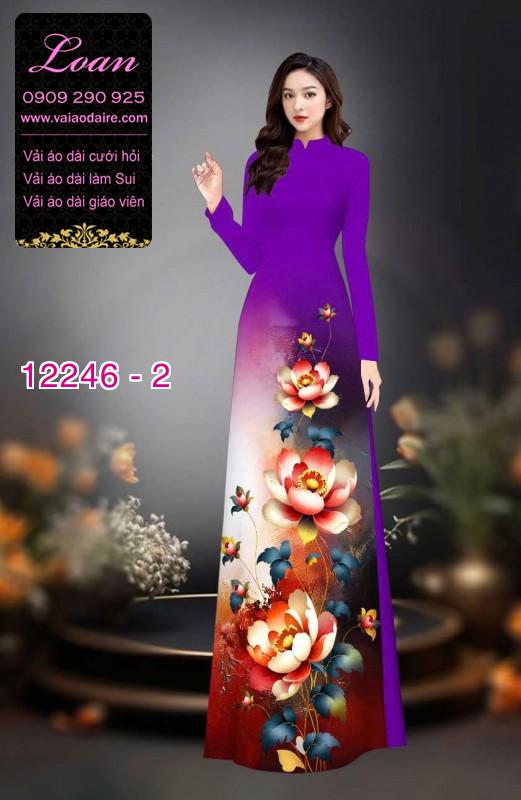 Vải áo dài hoa in 3D