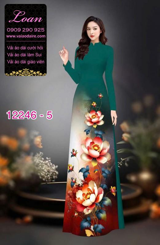 Vải áo dài hoa in 3D