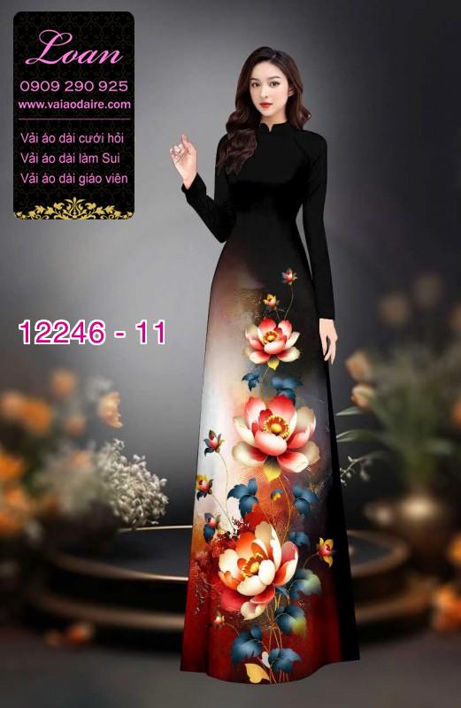 Vải áo dài hoa in 3D