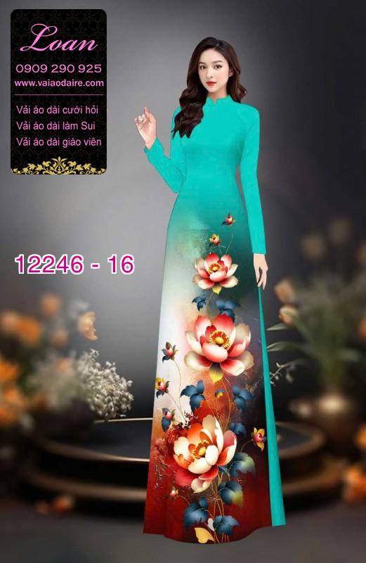 Vải áo dài hoa in 3D