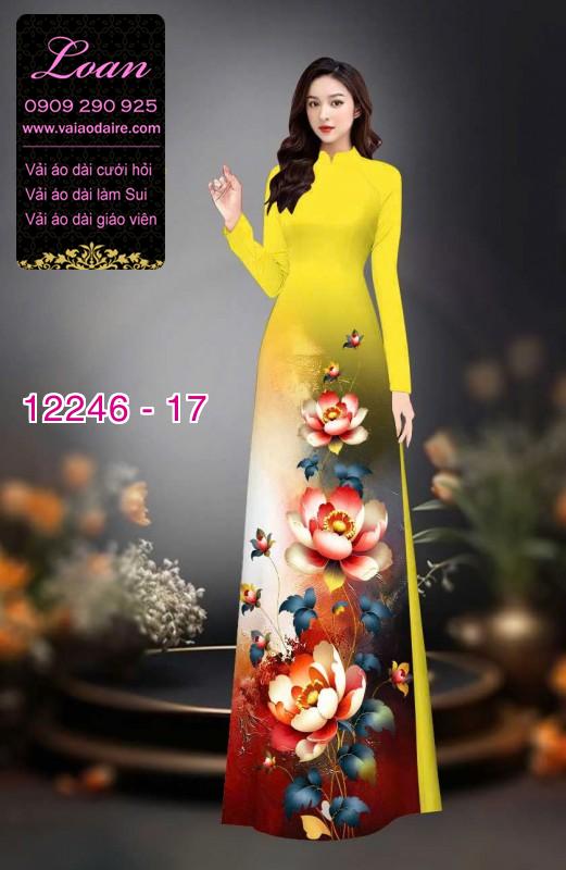 Vải áo dài hoa in 3D