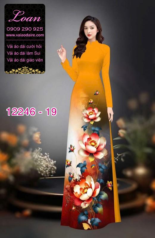 Vải áo dài hoa in 3D