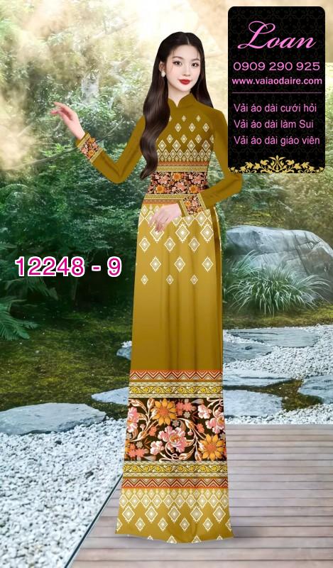 Vải áo dài hoa in 3D