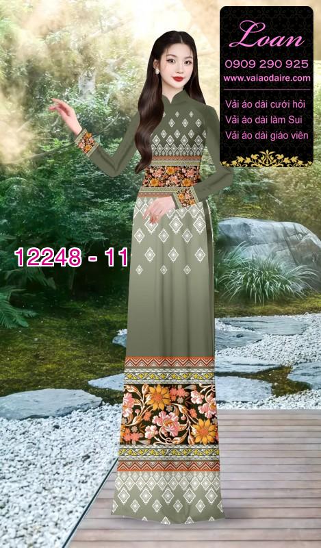 Vải áo dài hoa in 3D