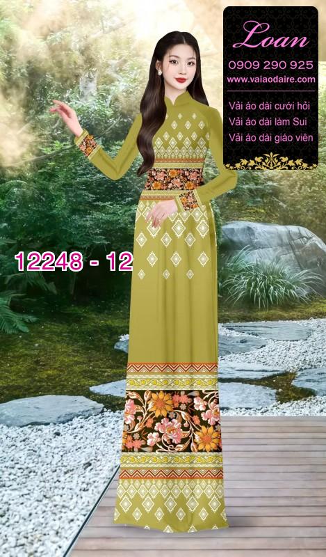 Vải áo dài hoa in 3D