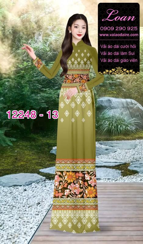 Vải áo dài hoa in 3D