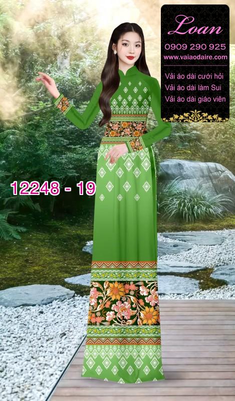 Vải áo dài hoa in 3D
