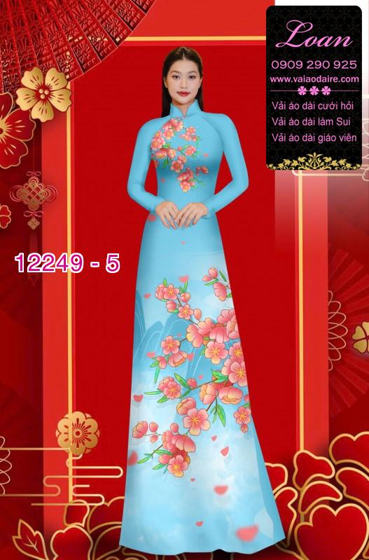 Vải áo dài hoa in 3D