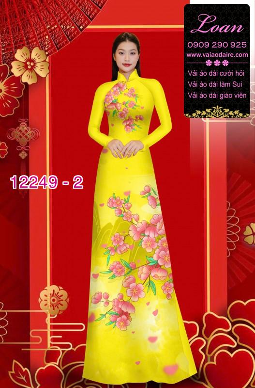 Vải áo dài hoa in 3D