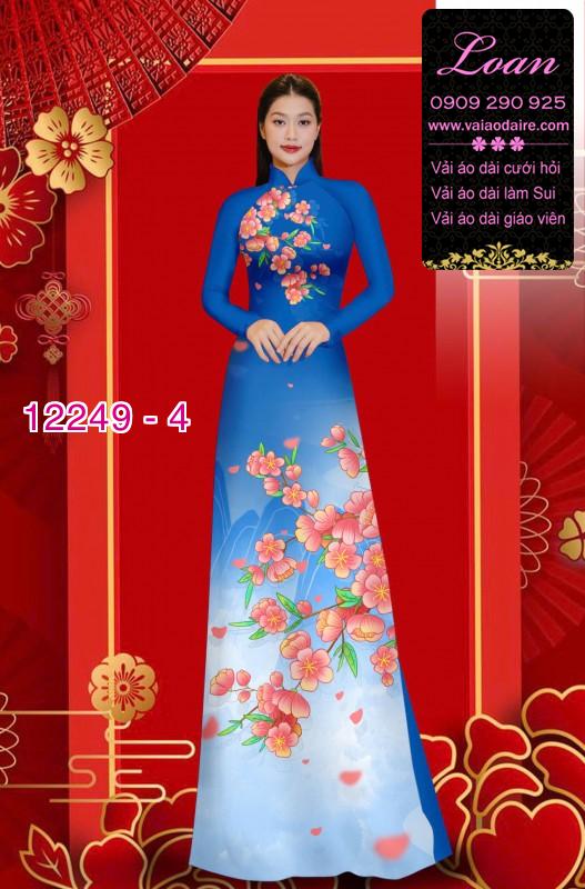 Vải áo dài hoa in 3D