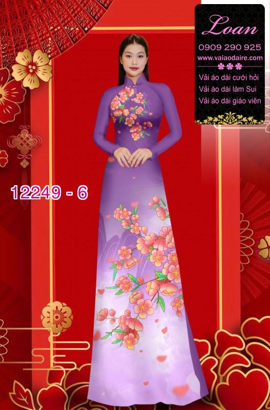 Vải áo dài hoa in 3D