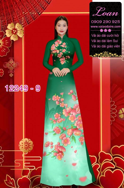 Vải áo dài hoa in 3D