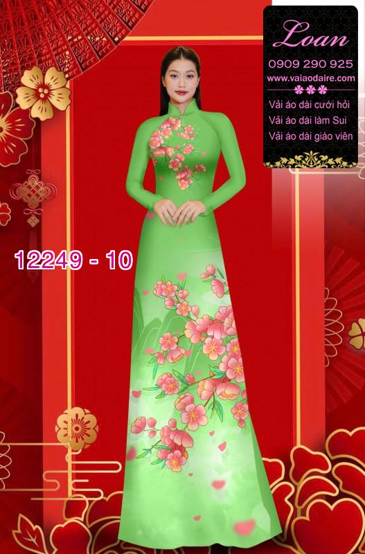 Vải áo dài hoa in 3D
