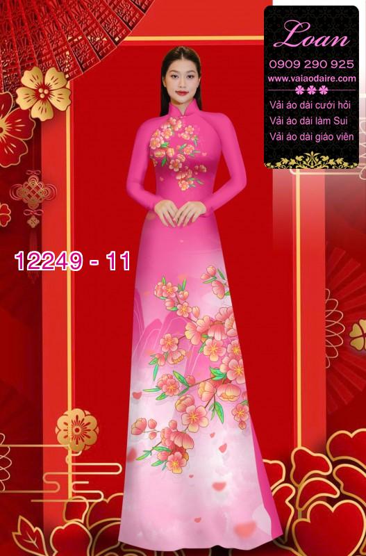 Vải áo dài hoa in 3D
