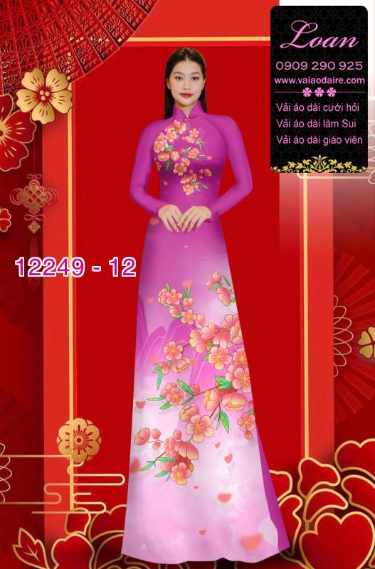 Vải áo dài hoa in 3D