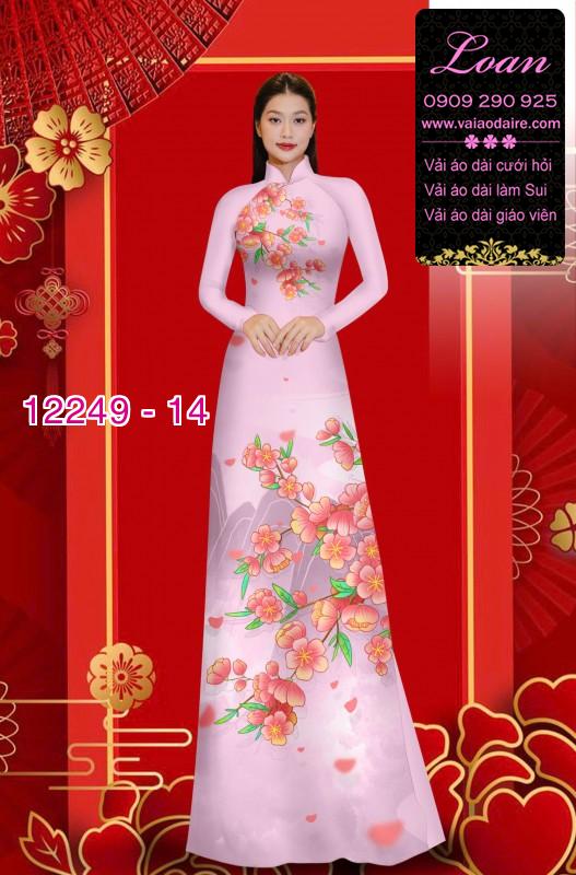Vải áo dài hoa in 3D
