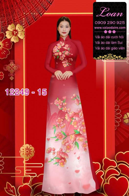 Vải áo dài hoa in 3D