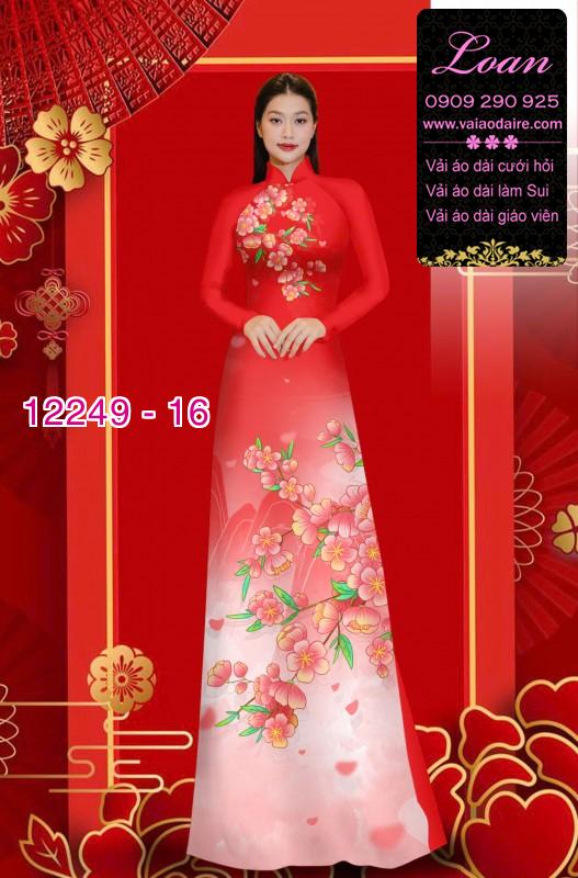 Vải áo dài hoa in 3D
