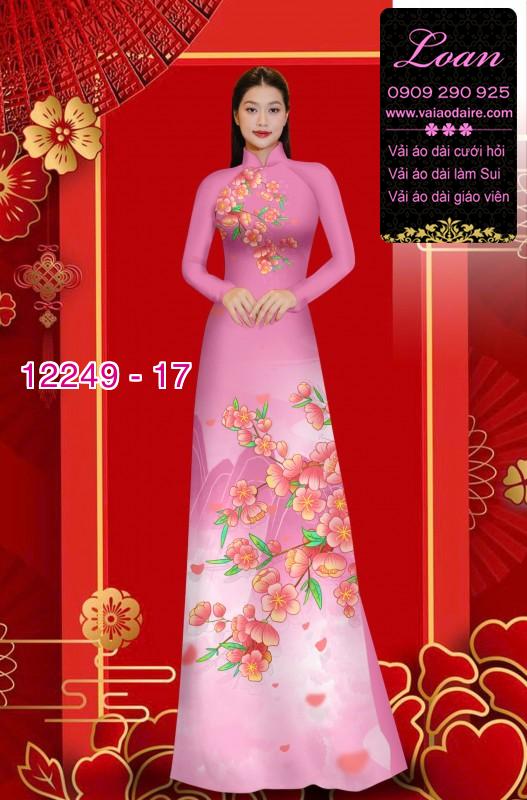 Vải áo dài hoa in 3D
