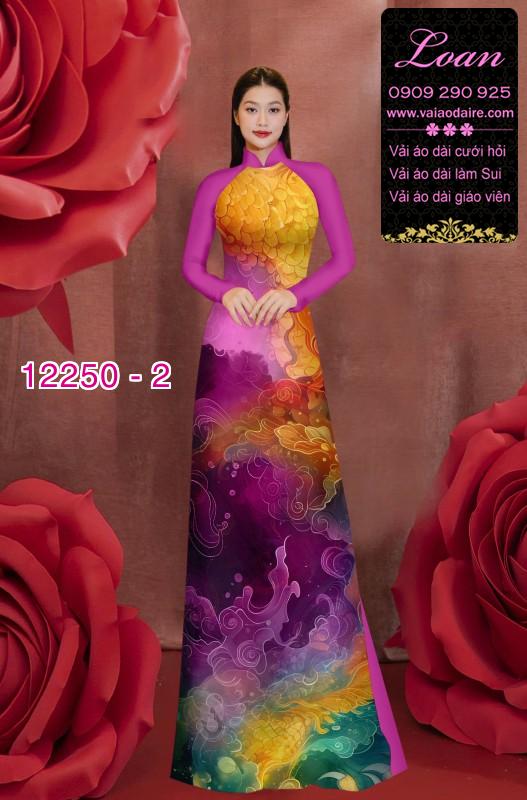 Vải áo dài hoa in 3D