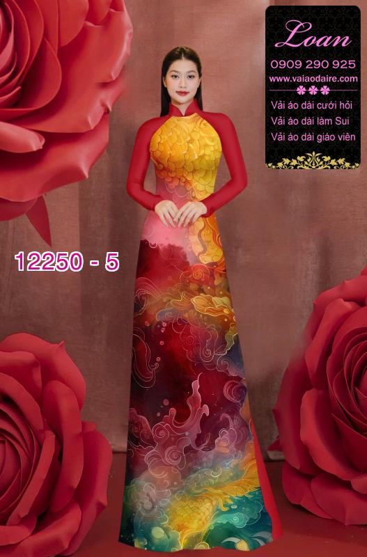 Vải áo dài hoa in 3D