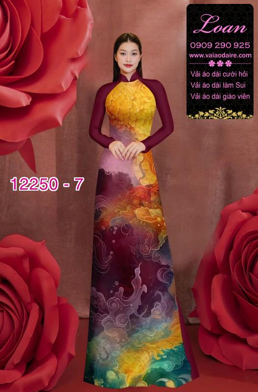 Vải áo dài hoa in 3D