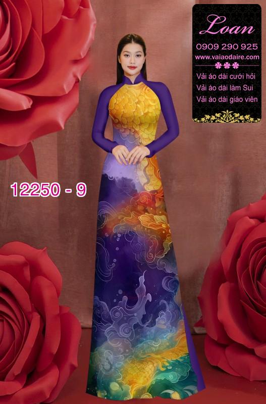 Vải áo dài hoa in 3D