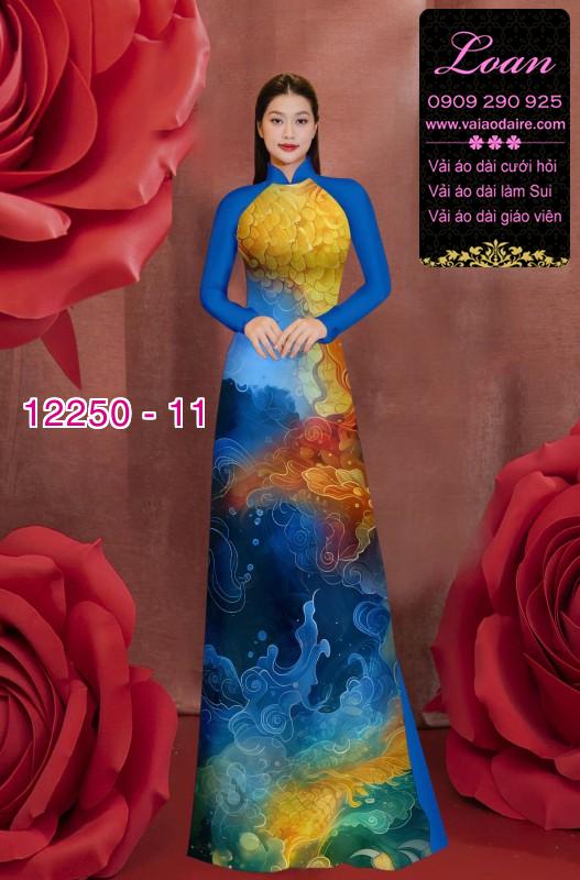 Vải áo dài hoa in 3D