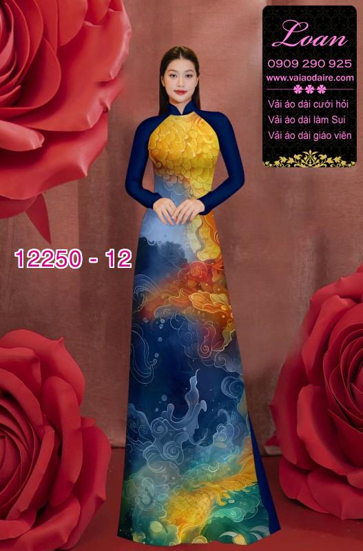 Vải áo dài hoa in 3D