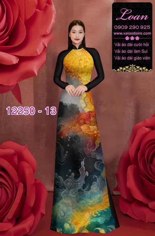 Vải áo dài hoa in 3D