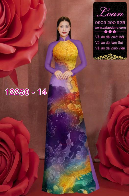 Vải áo dài hoa in 3D