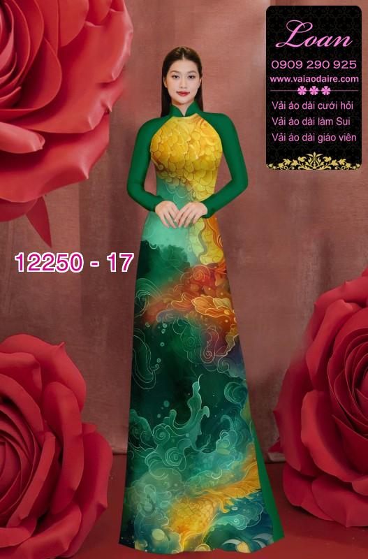 Vải áo dài hoa in 3D