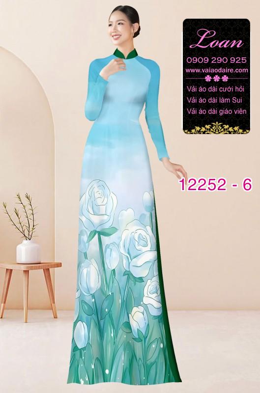 Vải áo dài hoa in 3D