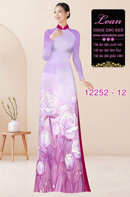 Vải áo dài hoa in 3D
