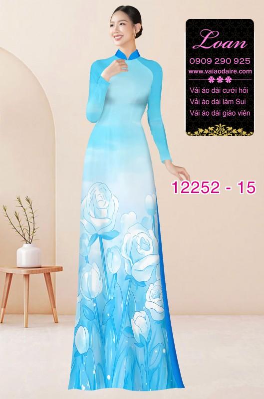 Vải áo dài hoa in 3D