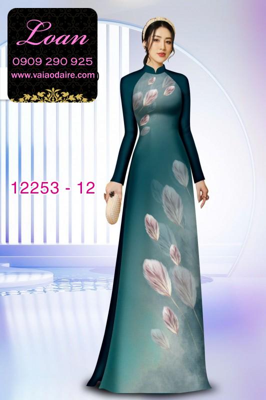 Vải áo dài hoa in 3D