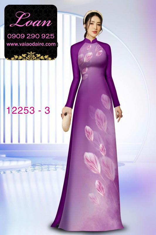 Vải áo dài hoa in 3D