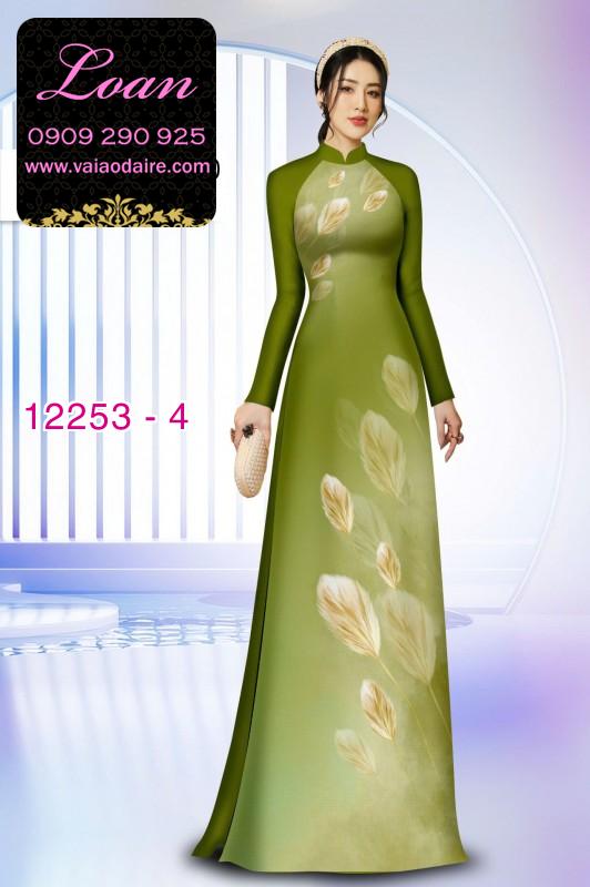 Vải áo dài hoa in 3D