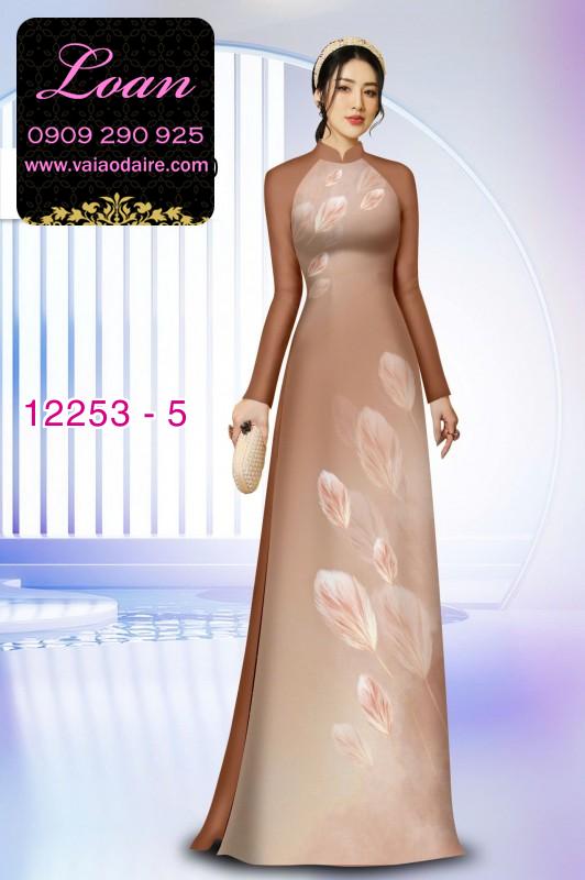 Vải áo dài hoa in 3D