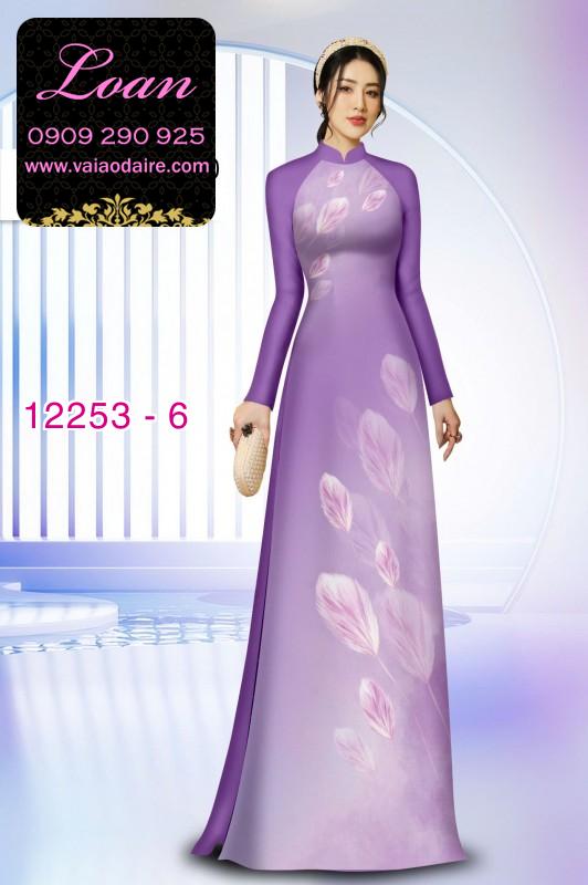 Vải áo dài hoa in 3D