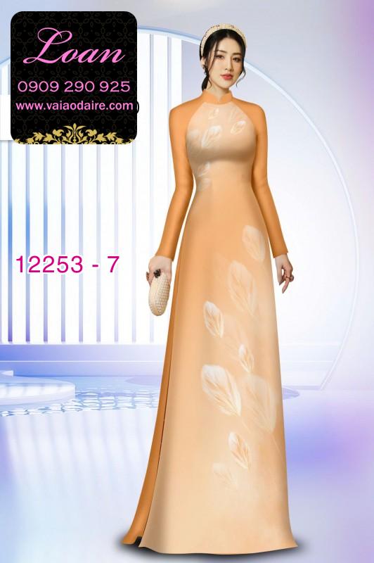 Vải áo dài hoa in 3D