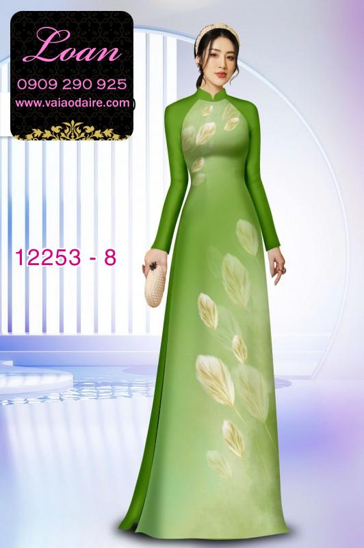 Vải áo dài hoa in 3D